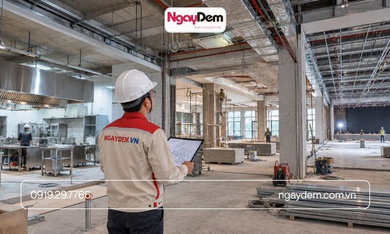 thi công điện nước cho nhà hàng, trung tâm tổ chức sự kiện
