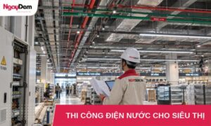 thi cong dien nuoc cho sieu thi