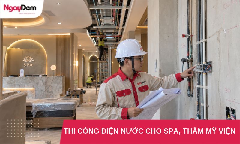 Thi công điện nước cho spa, thẩm mỹ viện – Giải pháp M&E trọn gói