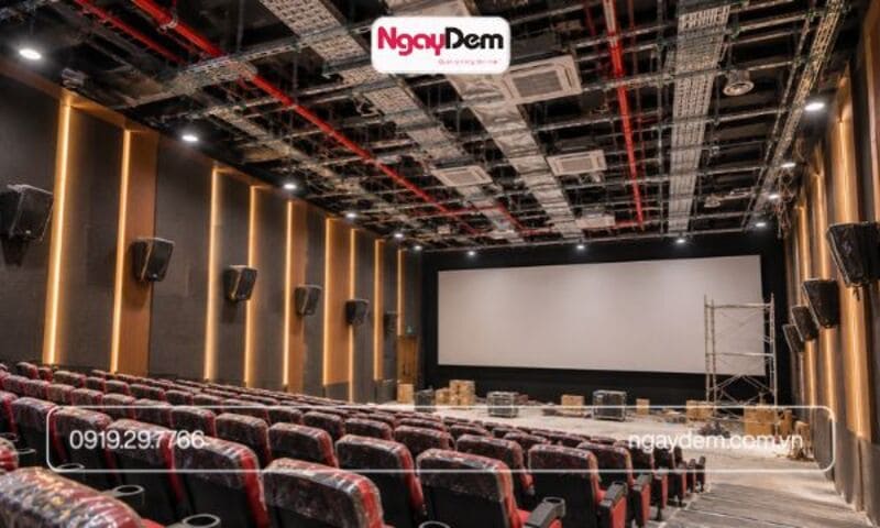 thi công điện nước cho rạp chiếu phim