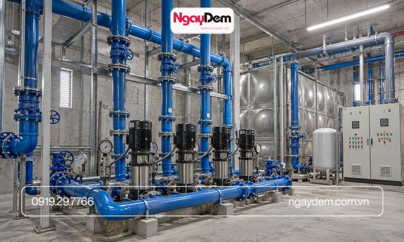thi công cấp nước chung cư