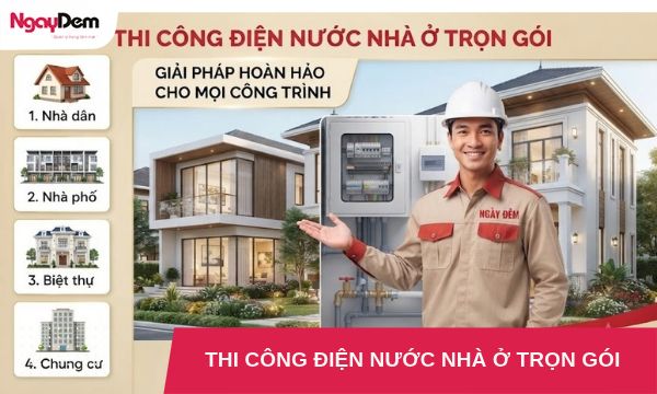 thi công điện nước nhà ở