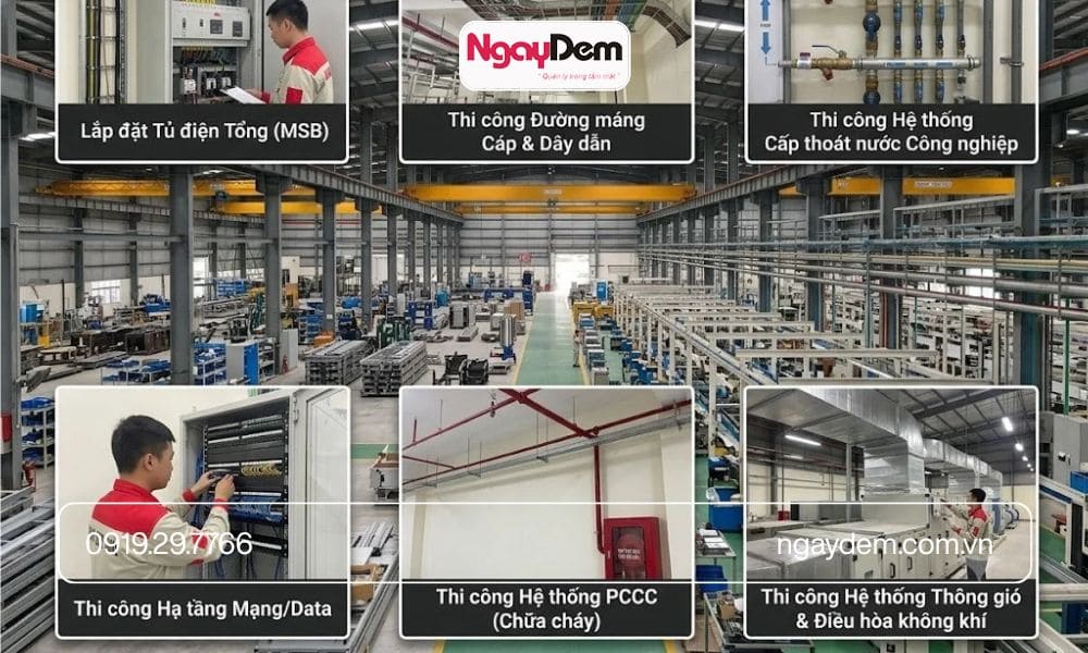 Thi công điện nước nhà xưởng trọn gói chuyên nghiệp