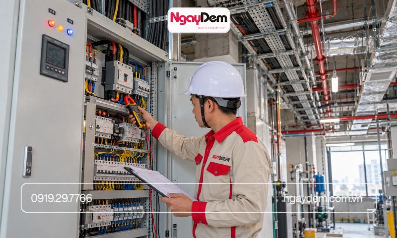 nghiệm thu hệ thống điện nước tại Ba Đình