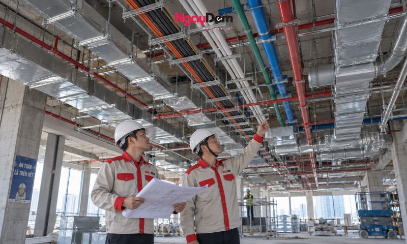 thi công điện nước tại cầu giấy
