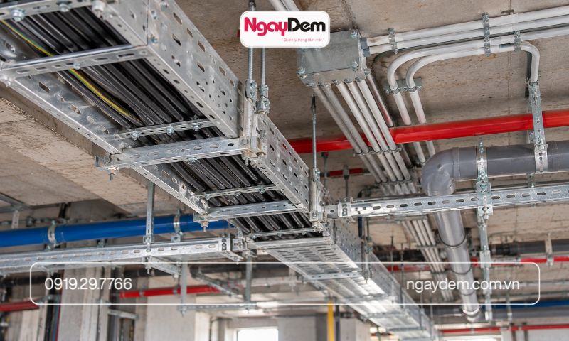 Phối hợp hệ thống M&E trên trần công trình