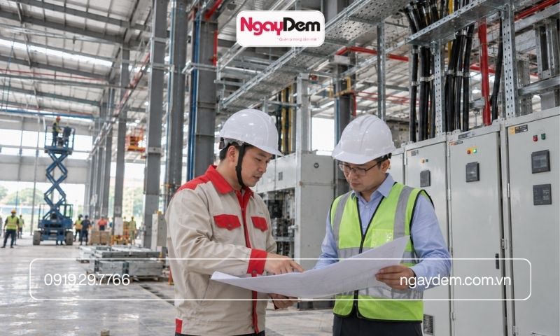 thi công điện nước ở đông anh
