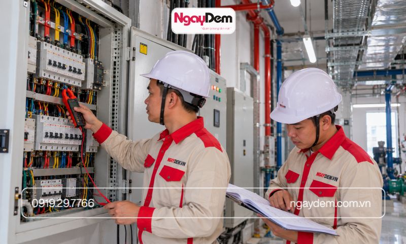 Kiểm tra nghiệm thu hệ thống điện nước tại Đống Đa