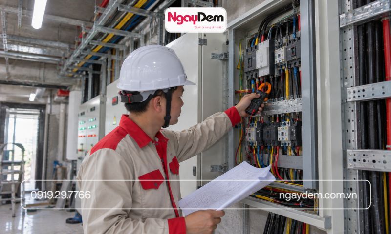 thi công điện nước tại hai bà trưng