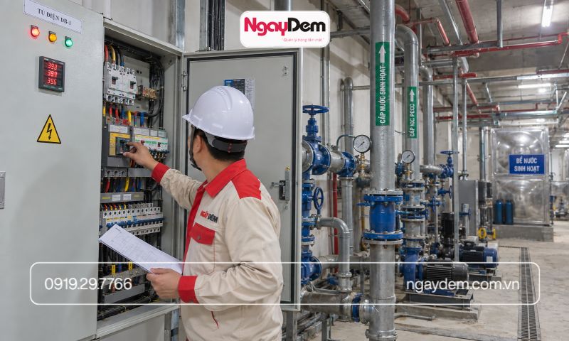 Tủ điện và hệ thống van kỹ thuật thuận tiện bảo trì