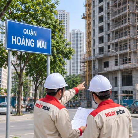 thi cong dien nuoc tai hoang mai