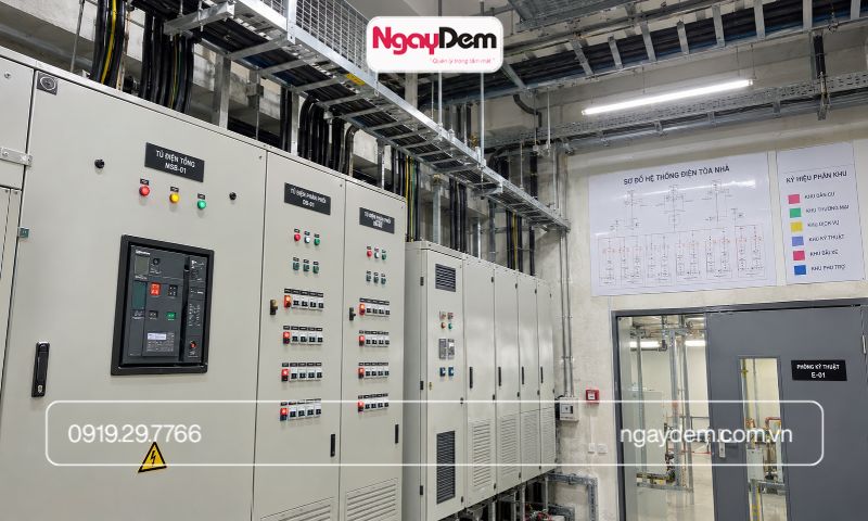 thi công điện nước tại long biên