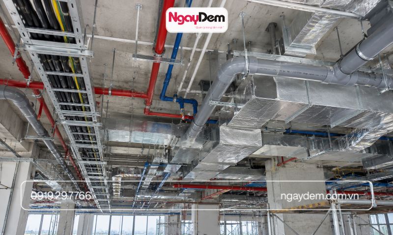 thi công điện nước tại long biên