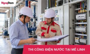 thi cong dien nuoc tai me linh