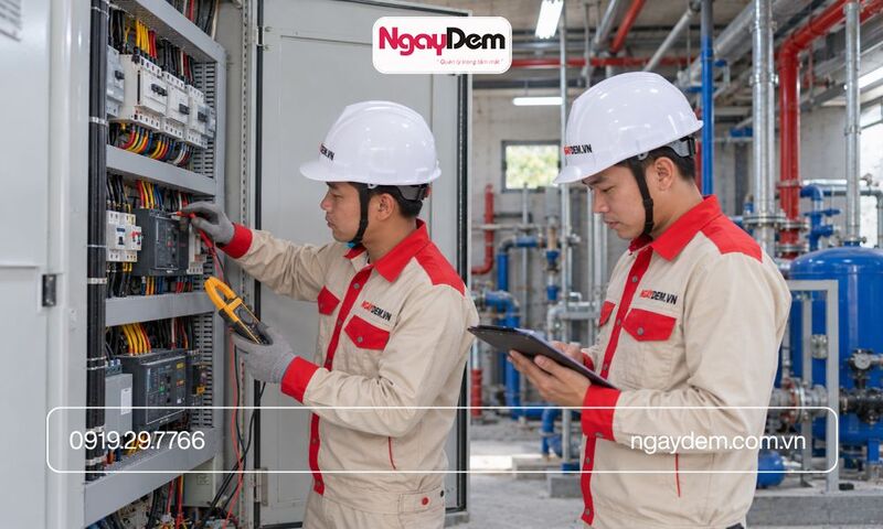 Ngày Đêm thi công hệ thống M&E đồng bộ tại Sóc Sơn