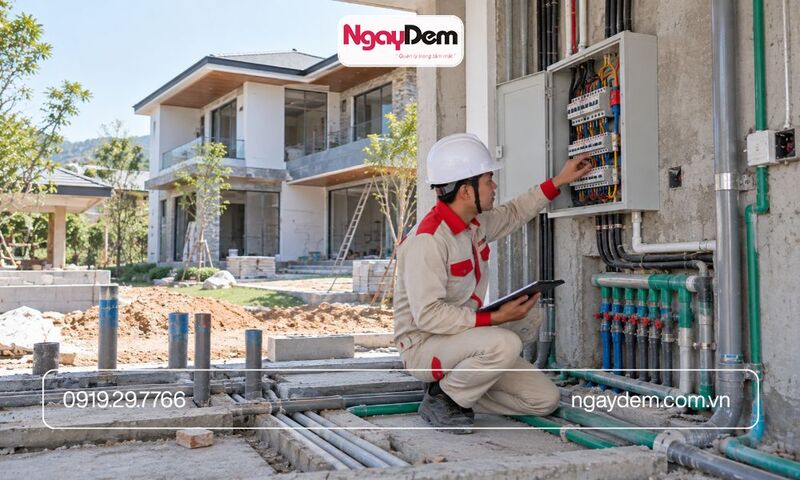 Thi công điện nước biệt thự villa tại Sóc Sơn