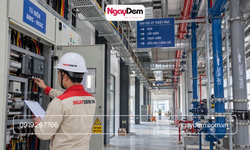 kỹ sư thi công điện nước ở sơn tây