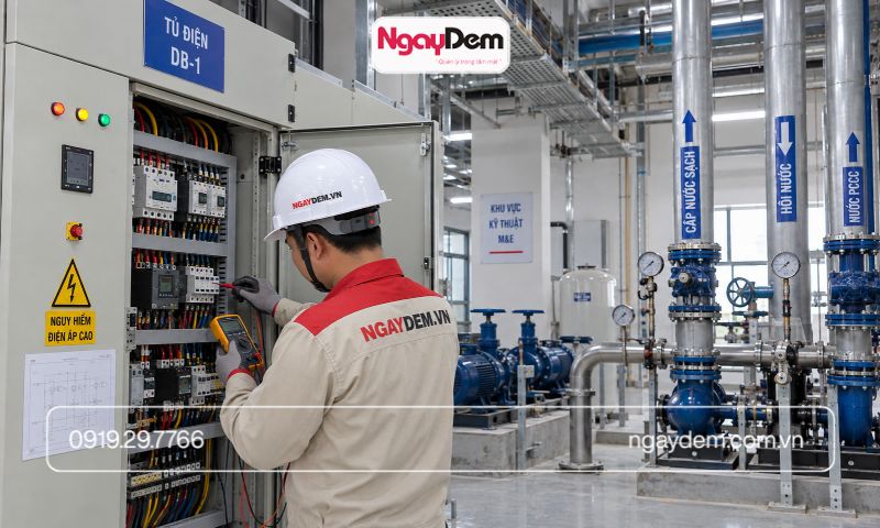 thi công hệ thống điện nước ở sơn tây