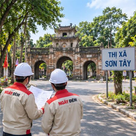 thi cong dien nuoc tai son tay