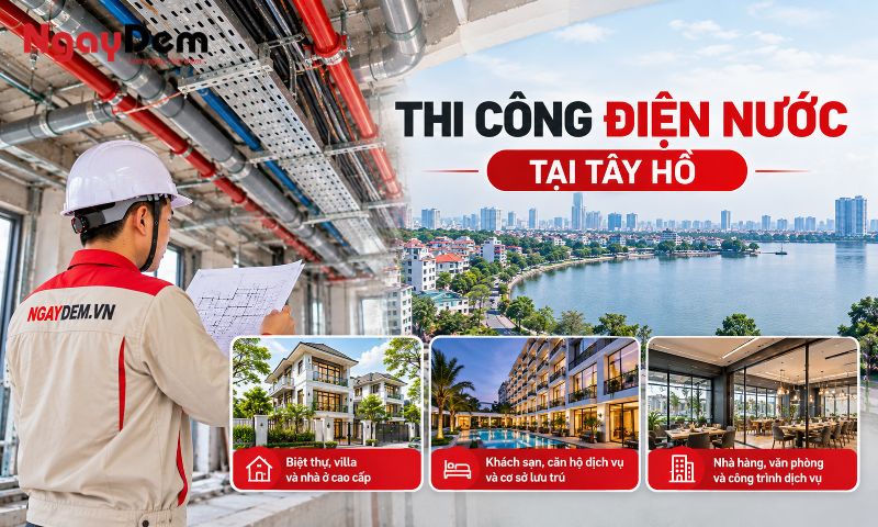 Thi công điện nước tại Tây Hồ – Tư vấn, thi công theo nhu cầu