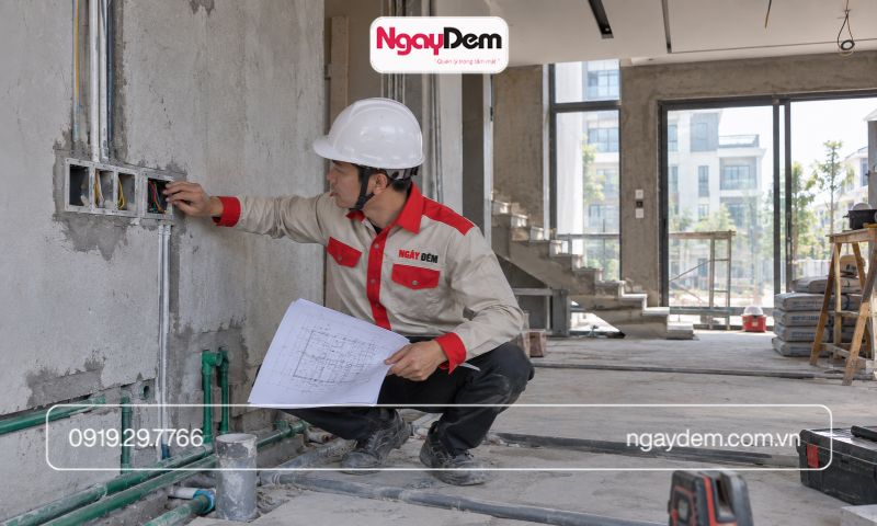 Thi công điện nước nhà phố tại Thanh Xuân