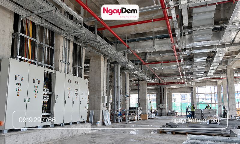 Hệ thống điện nước được lắp đặt trong công trình