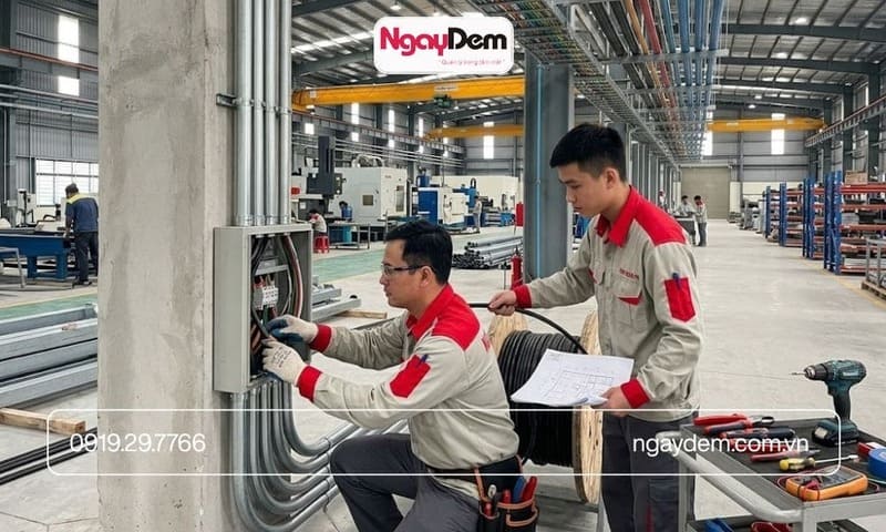 thi công hệ thống điện công nghiệp