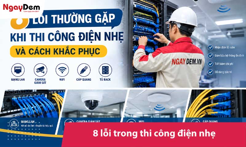 8 lỗi thường gặp khi thi công điện nhẹ và cách khắc phục