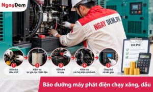 Bảo dưỡng máy phát điện chạy xăng, chạy dầu: Quy trình & chi phí