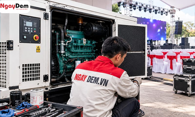 Bảo trì, bảo dưỡng máy phát điện cho trung tâm hội nghị, tiệc cưới