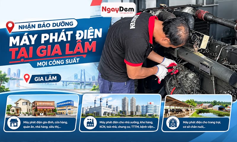 Bảo dưỡng máy phát điện tại Gia Lâm – nhận máy mọi công suất