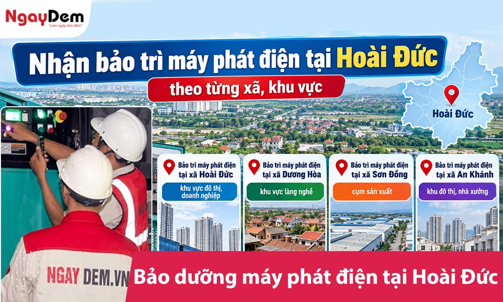 Dịch vụ bảo dưỡng máy phát điện tại Hoài Đức, Hà Nội tận nơi