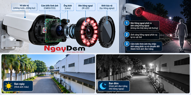 Camera hồng ngoại là gì? Cấu tạo, ưu nhược điểm Camera hồng ngoại là gì? Cấu tạo, ưu nhược điểm