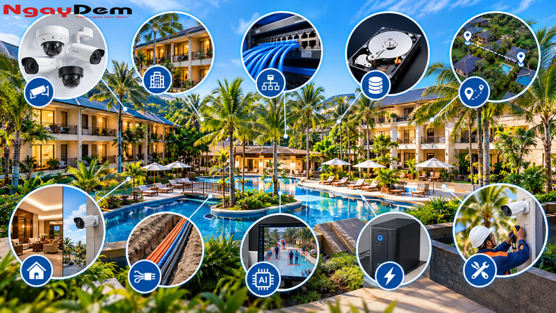 Tư vấn lắp đặt Camera cho khu nghỉ dưỡng chi phí trọn gói