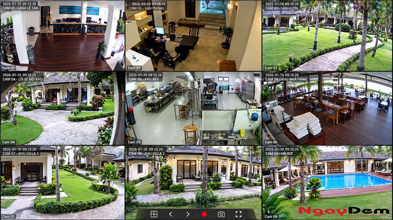 Tư vấn lắp đặt Camera cho khu nghỉ dưỡng chi phí trọn gói