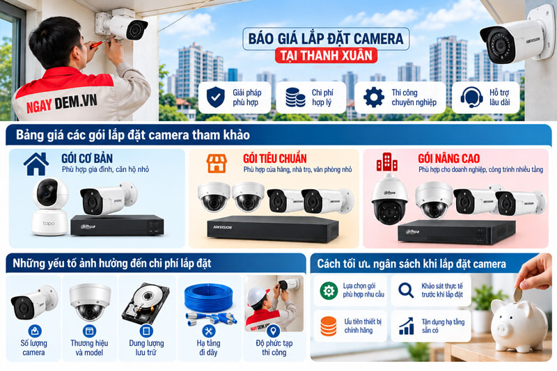 Tư vấn giải pháp lắp đặt camera tại Thanh Xuân - Hà Nội