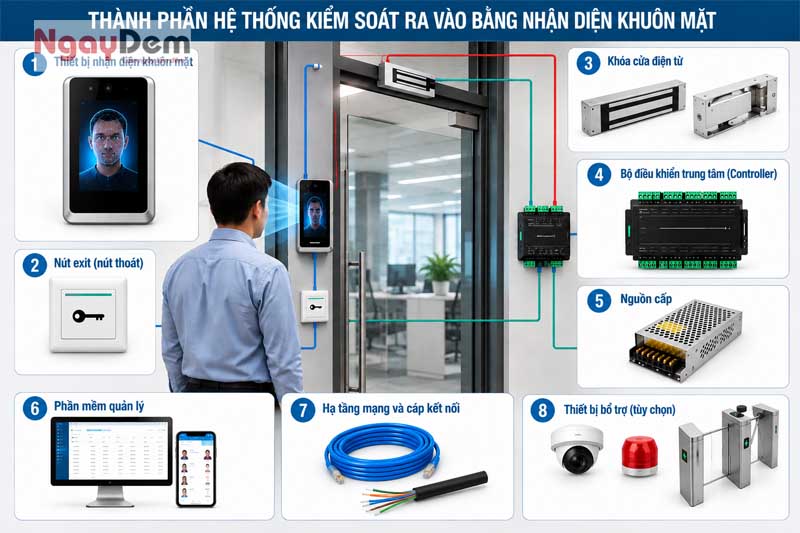 Lắp đặt kiểm soát ra vào bằng nhận diện khuôn mặt