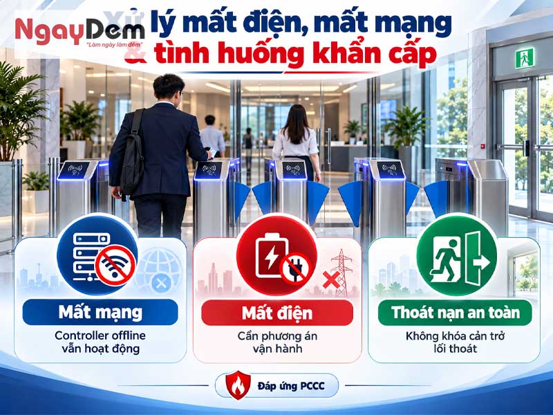 Lắp đặt kiểm soát ra vào tòa nhà văn phòng trọn gói, giá tốt
