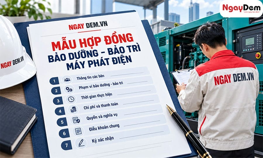 Mẫu hợp đồng bảo dưỡng máy phát điện cập nhật mới