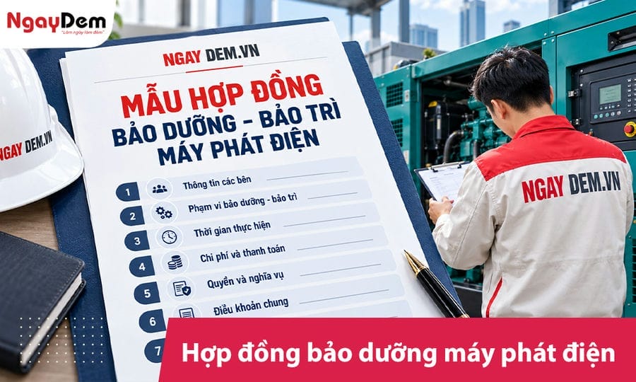 Mẫu hợp đồng bảo dưỡng máy phát điện cập nhật mới