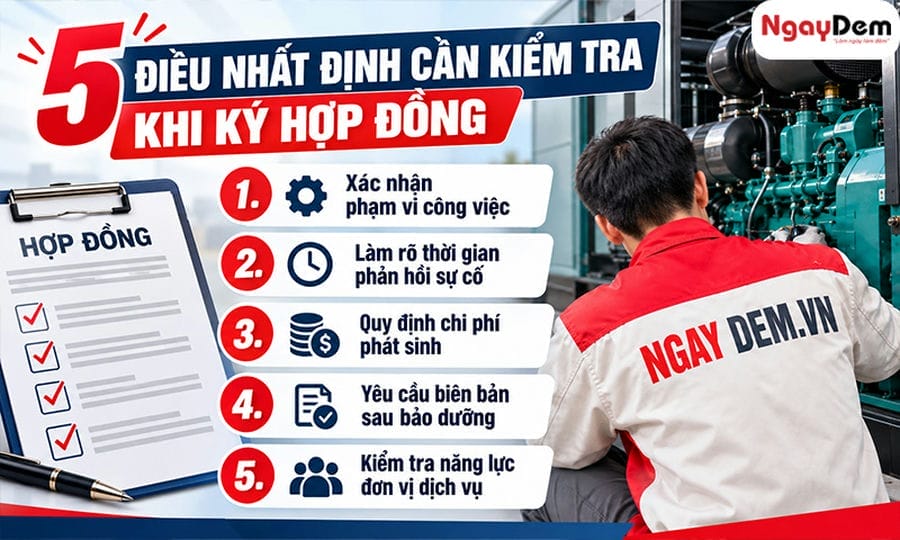 Mẫu hợp đồng bảo dưỡng máy phát điện cập nhật mới