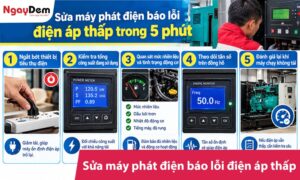 Máy phát điện báo lỗi điện áp thấp: Dấu hiệu và hướng xử lý