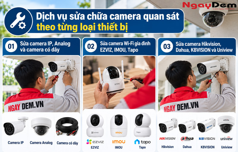 Sửa chữa Camera quan sát tại Hà Nội uy tín