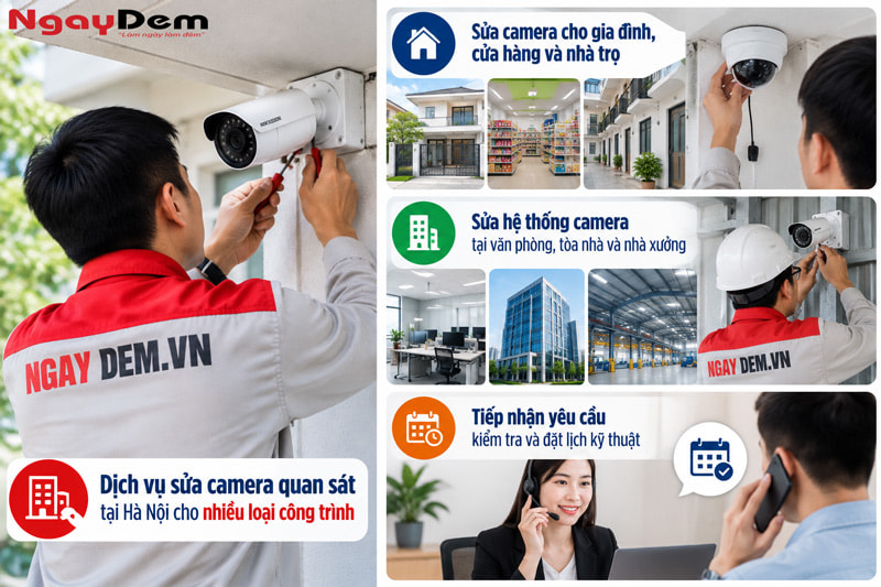 Sửa chữa Camera quan sát tại Hà Nội uy tín