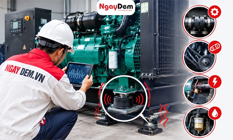 Cách chẩn đoán và sửa chữa máy phát điện rung lắc mạnh