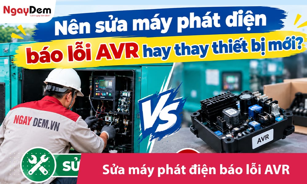Sửa máy phát điện báo lỗi AVR | Kiểm tra, xử lý tận gốc