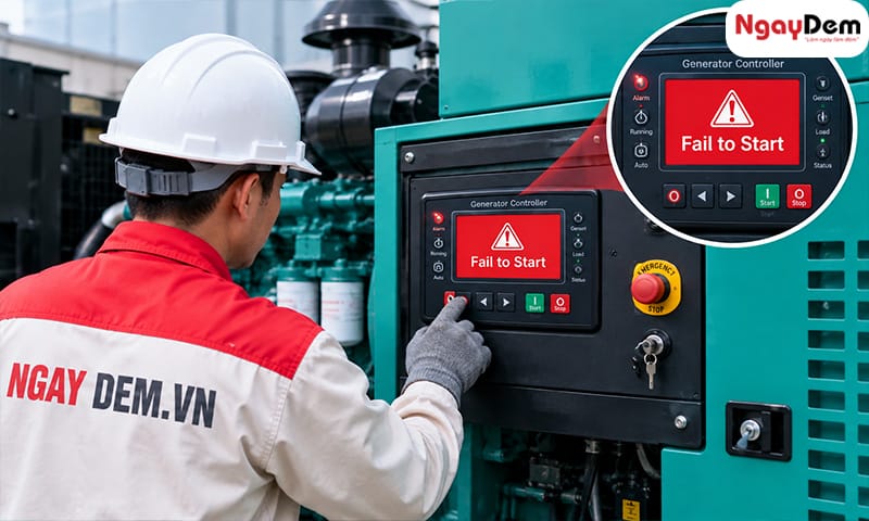 Kiểm tra, xử lý sửa máy phát điện báo lỗi trên màn hình [Chi tiết]