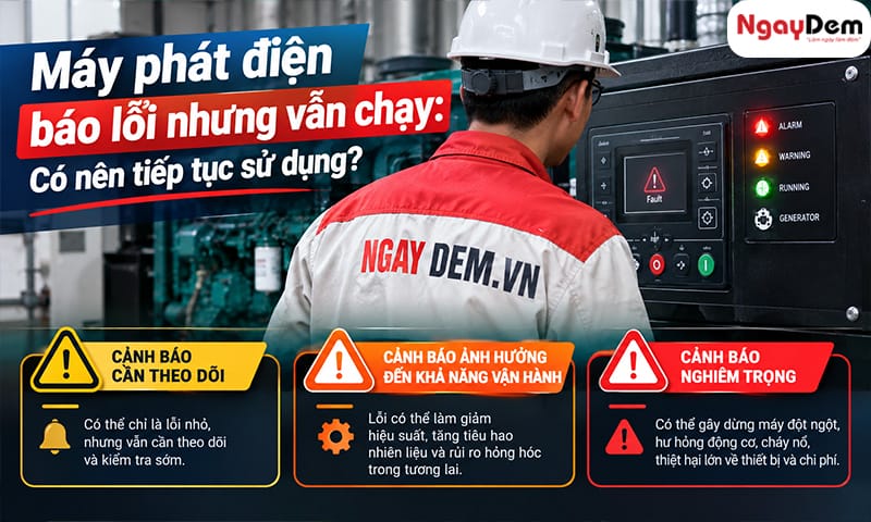 Kiểm tra, xử lý sửa máy phát điện báo lỗi trên màn hình [Chi tiết]