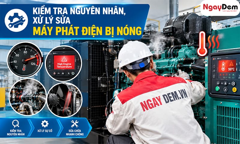 Sửa máy phát điện bị nóng: Kiểm tra nguyên nhân, xử lý đúng lỗi