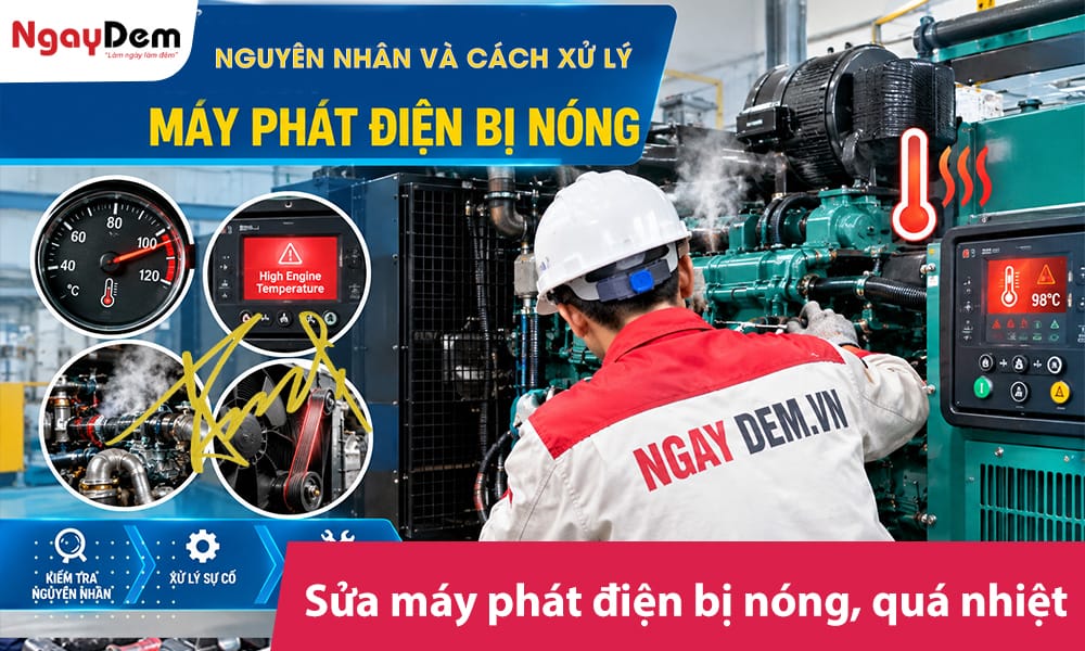 Sửa máy phát điện bị nóng: Kiểm tra nguyên nhân, xử lý đúng lỗi
